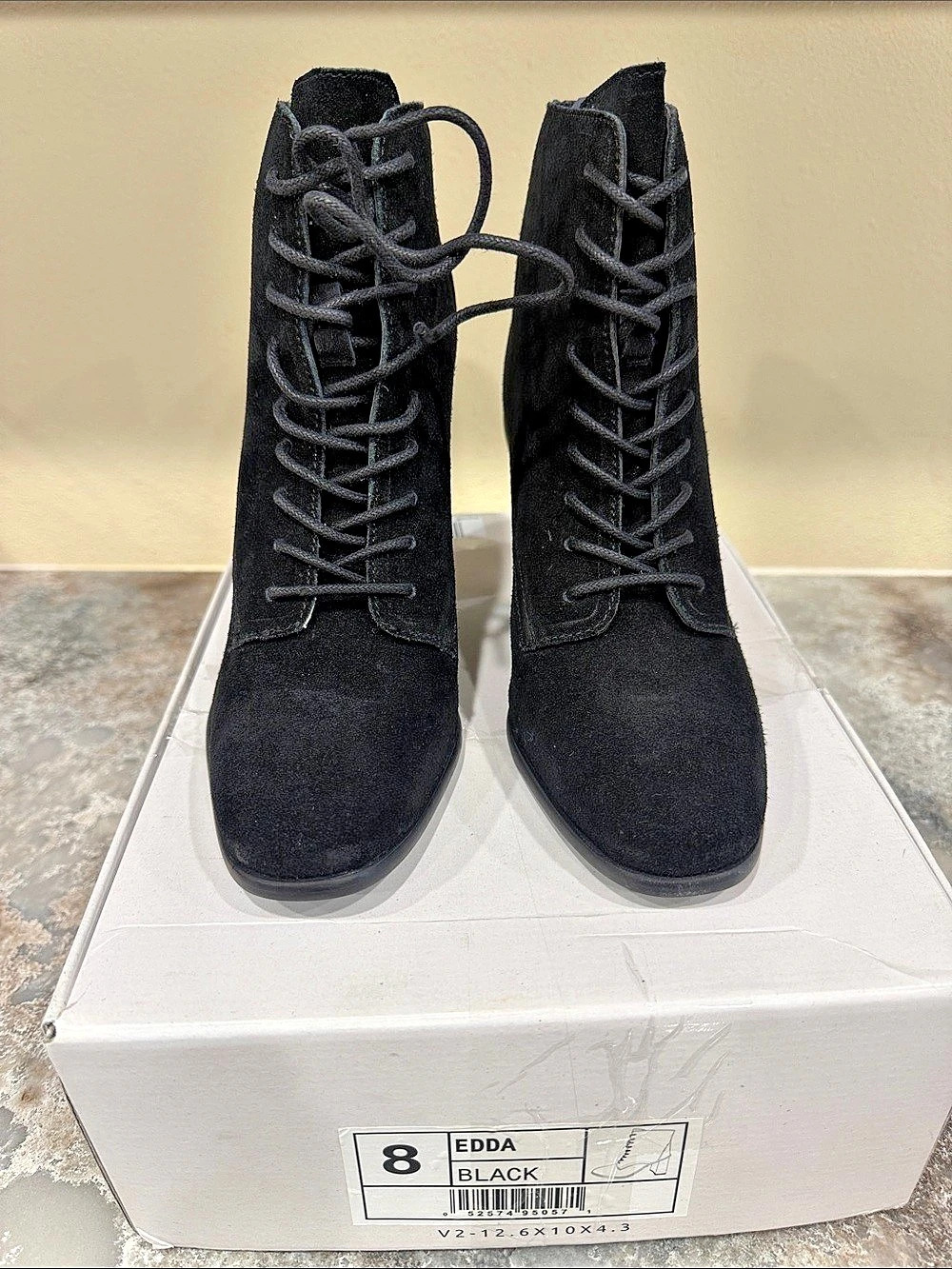 Journee Collection EDDA Women's Black Heeled Ankle Boots US 8 New